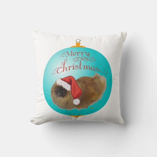 ペキニーズのクリスマスオーナメント クッション (正面)