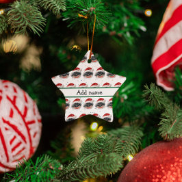 ペキニーズのクリスマススター セラミックオーナメント