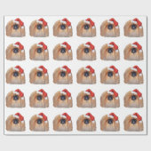 ペキニーズのクリスマス ラッピングペーパー (フラット)
