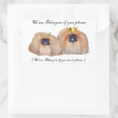 ペキニーズステッカー 長方形シール (バッグ)