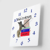 ペキニーズ 学校生活 時計 (傾斜)