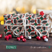 ペキンおもしろいゲスのクリスマスパターン ラッピングペーパー