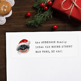 ペキンおもしろいゲスクリスマスドッグ差出人住所 ラベル