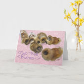 ペキンがウェルカードを取る カード (黄色い花)