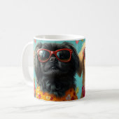 ペキンとハートバラバレンタインデー コーヒーマグカップ (正面左)