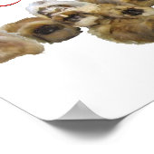 ペキンのクリスマスオーナメント ポスター (角)