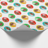 ペキンのクリスマスオーナメント ラッピングペーパー (角)