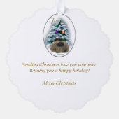 ペキンのクリスマス オーナメントカード (裏面)