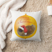 ペキンのクリスマス クッション (ブランケット)