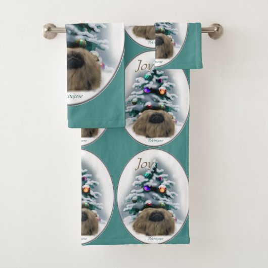 ペキンのクリスマス バスタオルセット (インサイチュ)