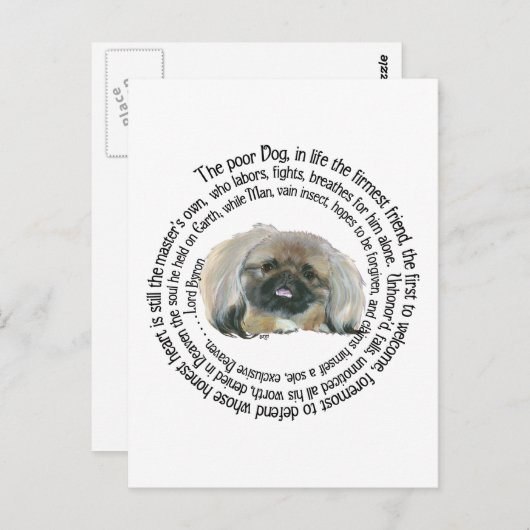 ペキンの知恵 – バイロン卿の嘆き ポストカード (正面/裏面)