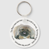 ペキンの知恵 – 犬は人間の最高の友 キーホルダー (正面)