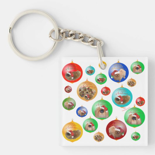 ペキンクリスマスオーナメント キーホルダー (正面)