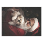 ペキンゲスウィズサンタクロースフェスティバルクリスマス テーブルクロス (正面(横))