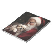 ペキンゲスウィズサンタクロースフェスティバルクリスマス ノートパッド (回転)