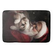 ペキンゲスウィズサンタクロースフェスティバルクリスマス バスマット (正面)