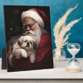 ペキンゲスウィズサンタクロースフェスティバルクリスマス フォトプラーク (側面)