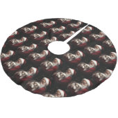 ペキンゲスウィズサンタクロースフェスティバルクリスマス ブラッシュドポリエステルツリースカート (アングル)