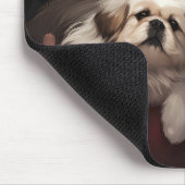 ペキンゲスウィズサンタクロースフェスティバルクリスマス マウスパッド (コーナー)