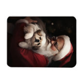 ペキンゲスウィズサンタクロースフェスティバルクリスマス マグネット (横)