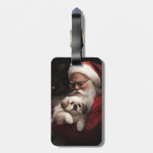 ペキンゲスウィズサンタクロースフェスティバルクリスマス ラゲッジタグ (裏面縦)