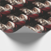 ペキンゲスウィズサンタクロースフェスティバルクリスマス ラッピングペーパー (角)
