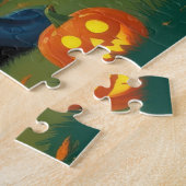 ペキンゲスドッグスパンプキンハロウィンおもしろい ジグソーパズル (側面)