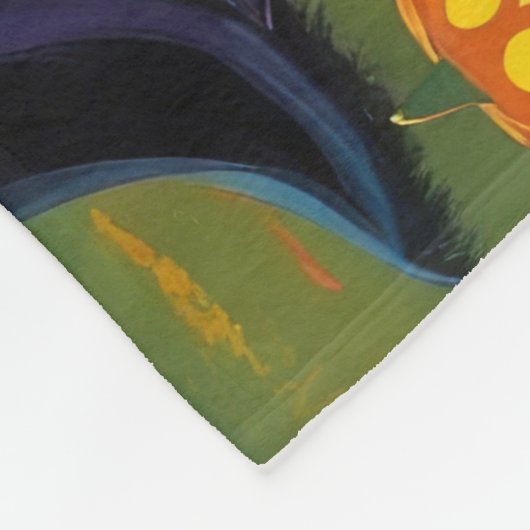 ペキンゲスドッグスパンプキンハロウィンおもしろい フリースブランケット (角)