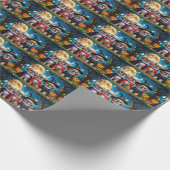 ペキンゲスドッグスパンプキンハロウィンおもしろい ラッピングペーパー (角)