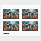 ペキンゲスハロウィン不気味 長方形シール (シート)