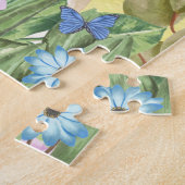 ペキンゲス犬と花春 ジグソーパズル (側面)