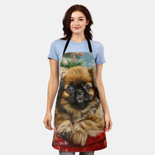 ペキンゲズドッグクリスマスフェスティバル エプロン (着用した状態)