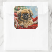 ペキンゲズドッグクリスマスフェスティバル スクエアシール (バッグ)