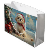 ペキンゲズドッグクリスマスヴィンテージビーチ ラージペーパーバッグ (裏面アングル)