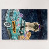 ペキンゲズドッグハロウィントラック怖い夜 ジグソーパズル (横)