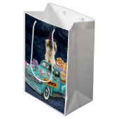 ペキンゲズドッグハロウィントラック怖い夜 ミディアムペーパーバッグ (正面アングル)