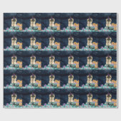 ペキンゲズドッグハロウィントラック怖い夜 ラッピングペーパー (フラット)