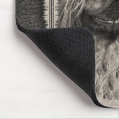 ペキンゲゼヴィンテージポートレートキュート引用文 マウスパッド (コーナー)