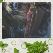 ペキンゼスノウリースレイクリスマスデコール キッチンタオル (折り畳み)