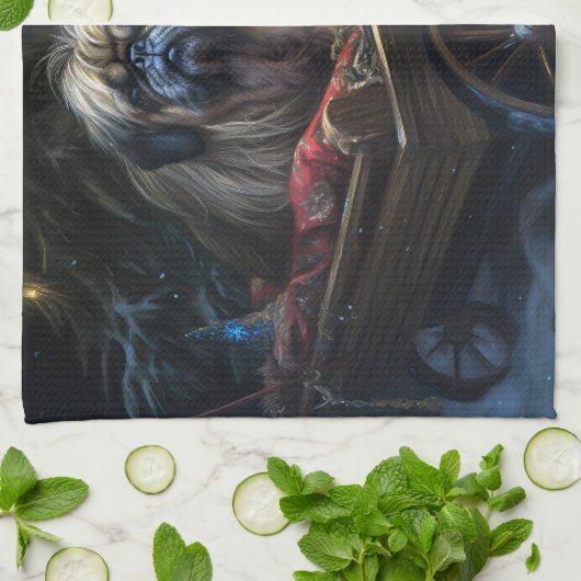 ペキンゼスノウリースレイクリスマスデコール キッチンタオル (折り畳み)