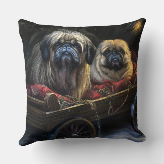 ペキンゼスノウリースレイクリスマスデコール クッション (裏面)