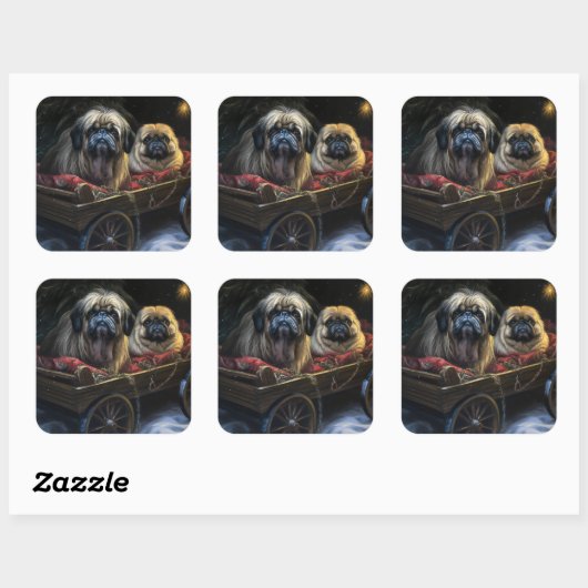 ペキンゼスノウリースレイクリスマスデコール スクエアシール (シート)