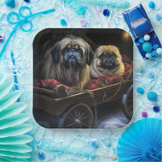 ペキンゼスノウリースレイクリスマスデコール ペーパープレート (パーティー)