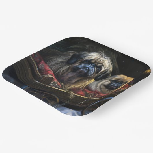 ペキンゼスノウリースレイクリスマスデコール ペーパープレート (傾斜あり)