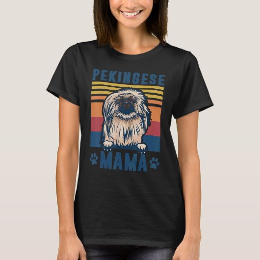 ペキンゼマママザーレトロドッグママ Tシャツ (正面)