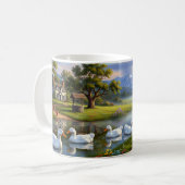 ペキンダックスデジタ絵を描ルのマグラップデザイン コーヒーマグカップ (正面左)