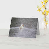 ペキンダック泳遠くにぐグリーティングカード カード (黄色い花)