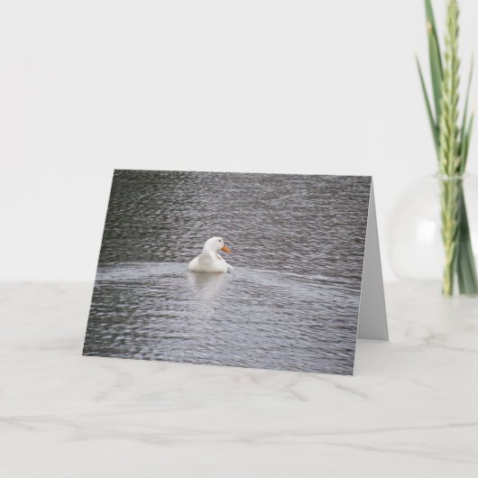 ペキンダック泳遠くにぐグリーティングカード カード (正面)