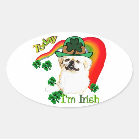 ペキンネーゼSt patricks 楕円形シール (正面)