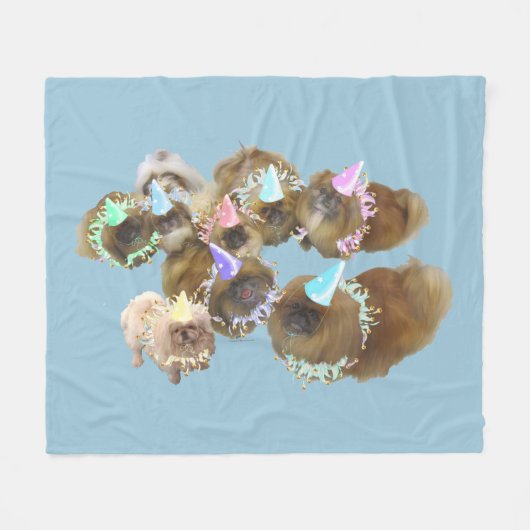 ペキンパーティー フリースブランケット (正面(横))